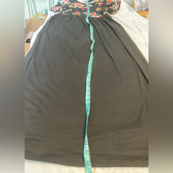 Perfect Peach - Short sleeve floral top empire waist dress - Picture 5 of 9